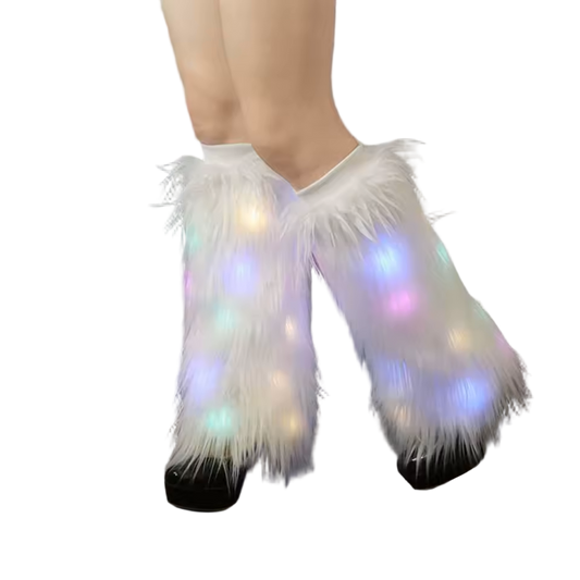 Luminous Faux Fur Leg Warmers